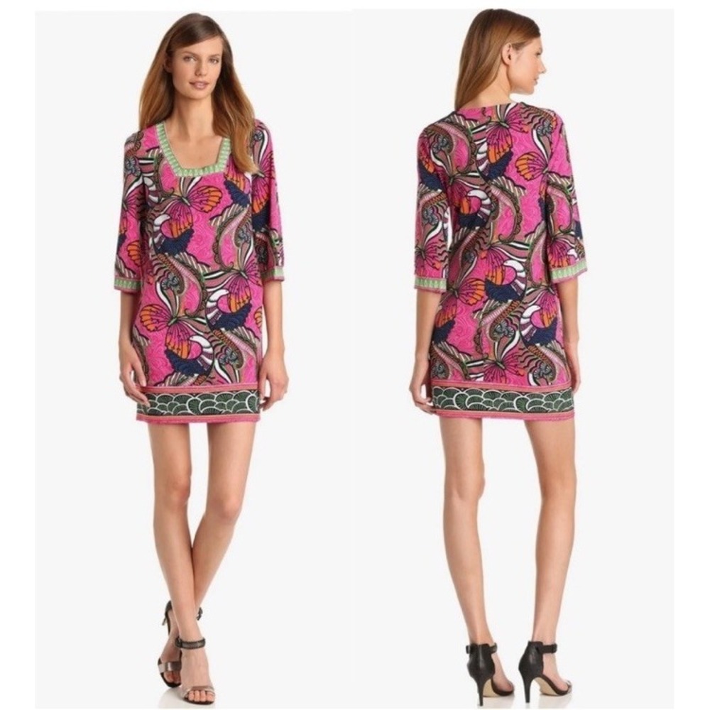 Laundry By Shelli Segal Los Angeles Paisley Floral Print Knee Length Dress Sz 12